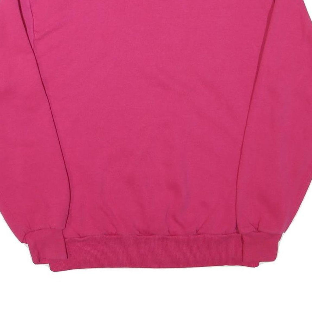 JERZEES Womens Pink Crew Neck Sweatshirt M Plain Cotton Blend Pullover