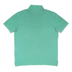 TOMMY HILFIGER Mens Green Polo Shirt XL Cotton Blend Short Sleeve Basic Classic