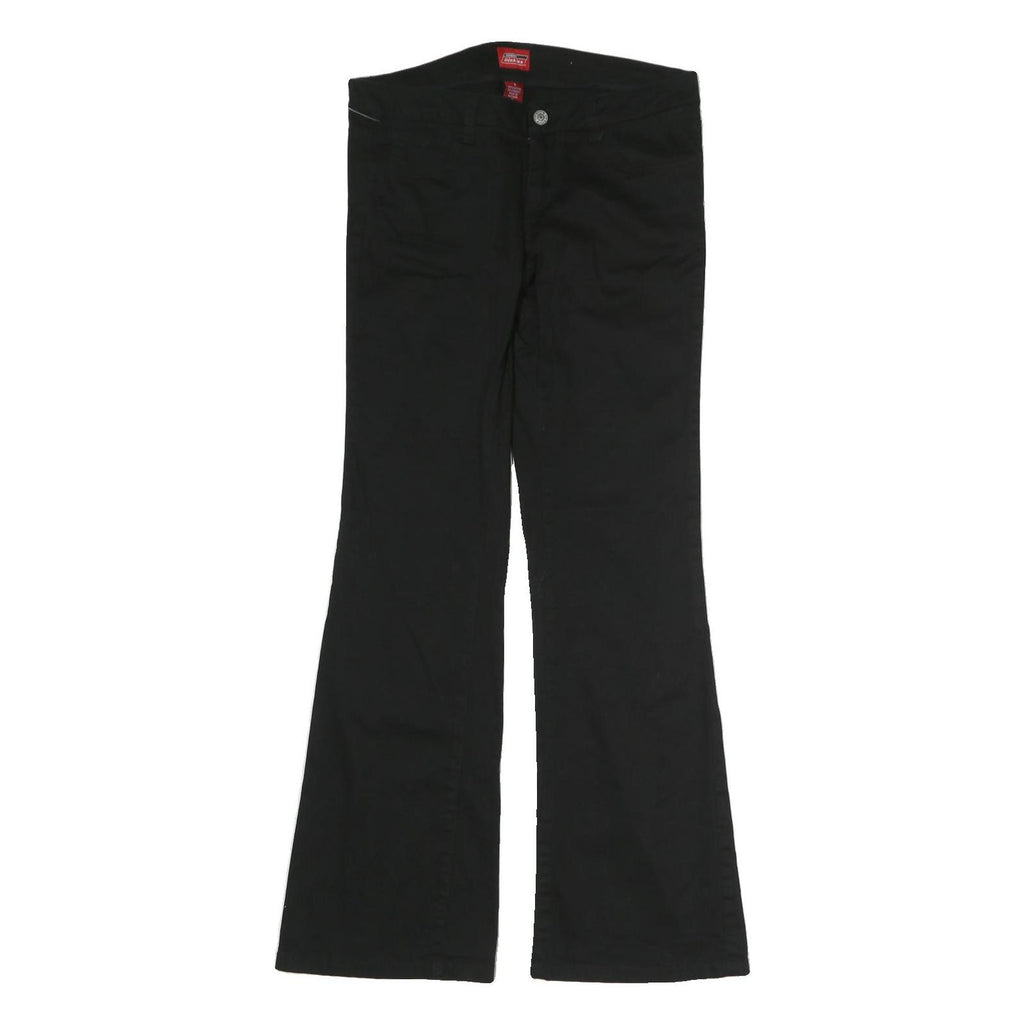 DICKIES Mens Black Cotton Regular Fit Bootcut Trousers W30 L30 Workwear