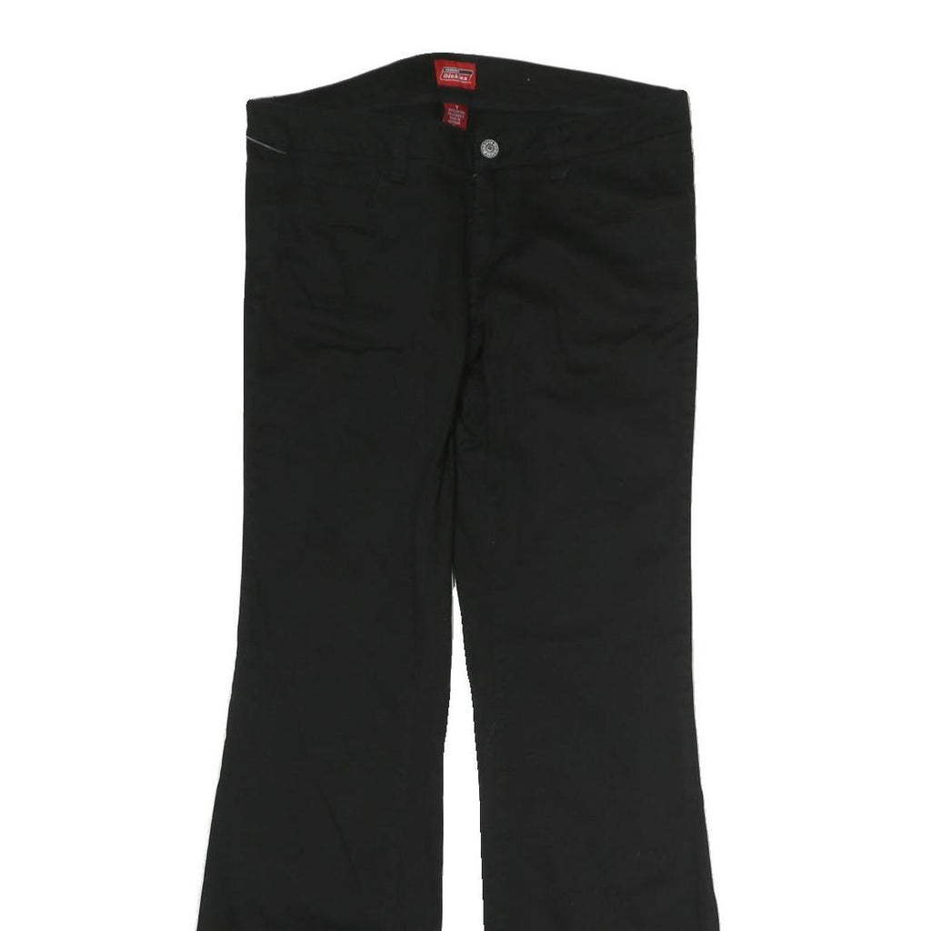 DICKIES Mens Black Cotton Regular Fit Bootcut Trousers W30 L30 Workwear