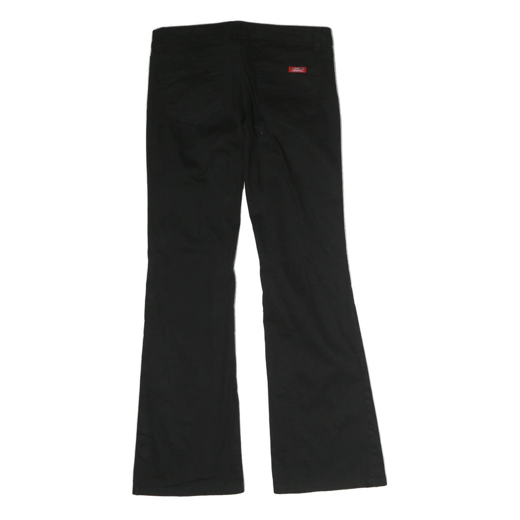DICKIES Mens Black Cotton Regular Fit Bootcut Trousers W30 L30 Workwear