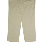 DICKIES Mens Cotton Blend Beige Regular Fit Straight Leg Trousers W37 L33
