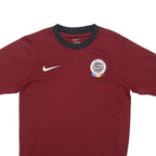 NIKE Mens Maroon Sparta Praha Football T-Shirt XS Short Sleeve Crew Neck Sport
