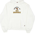 WESTHALL Mens White University Of New Brunswick Pullover Hoodie L Cotton Blend