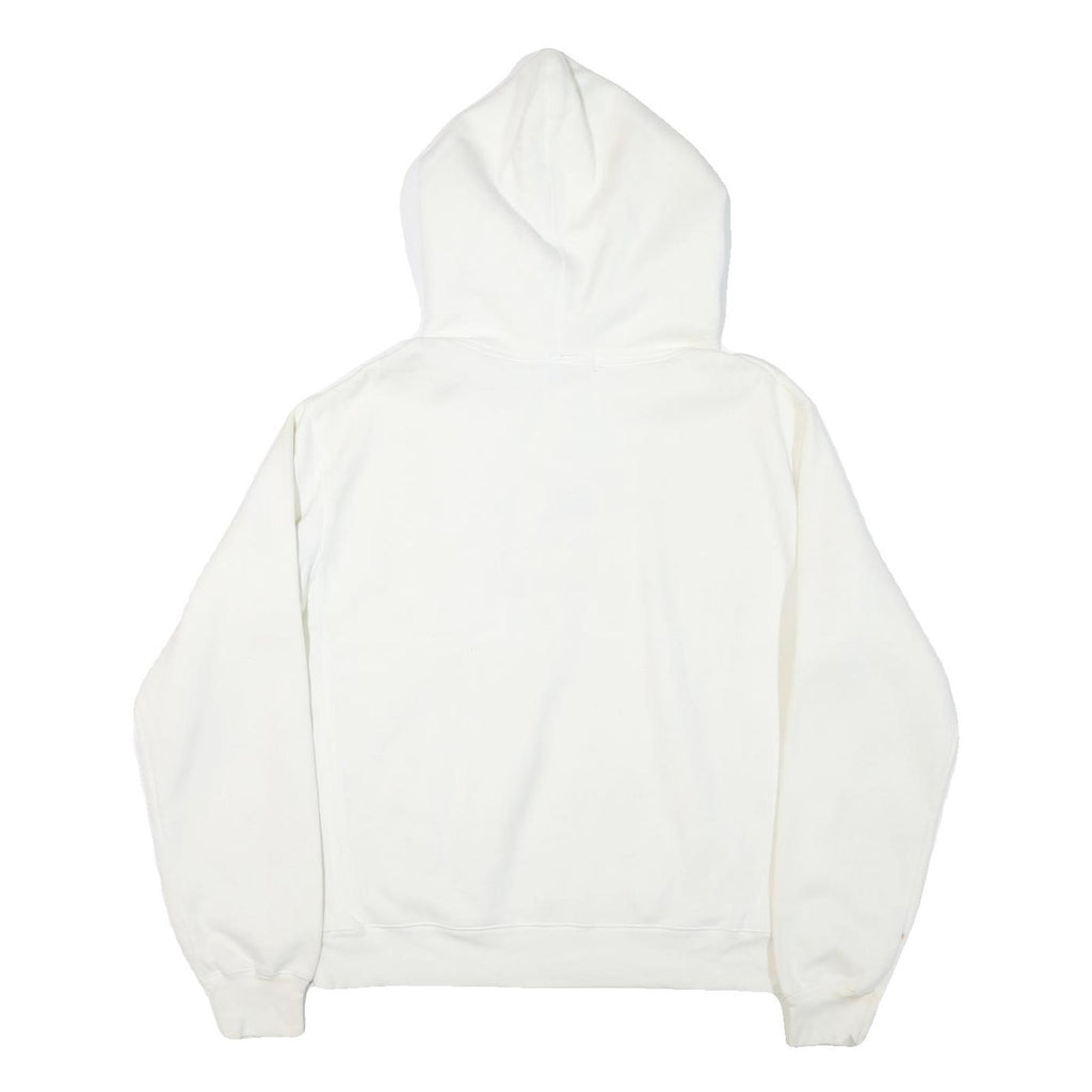 WESTHALL Mens White University Of New Brunswick Pullover Hoodie L Cotton Blend