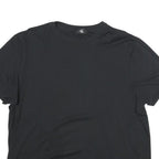 CALVIN KLEIN Mens Black M Short Sleeve Crew Neck Plain T-Shirt Cotton Blend
