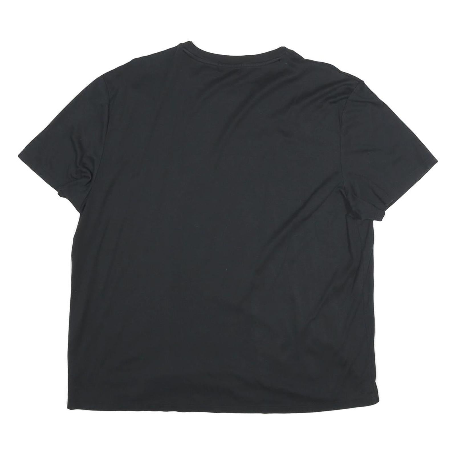 CALVIN KLEIN Mens Black M Short Sleeve Crew Neck Plain T-Shirt Cotton Blend