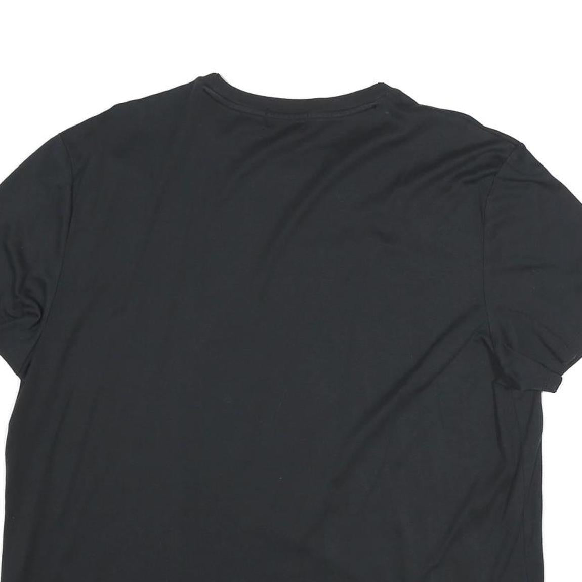 CALVIN KLEIN Mens Black M Short Sleeve Crew Neck Plain T-Shirt Cotton Blend