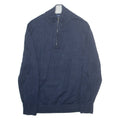 NAUTICA Mens Jumper Blue 1/4 Zip Tight Knit L