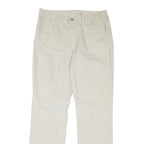 LEVI'S Womens Beige Cotton Blend Regular Straight Trousers W32 L32 Classic Zip