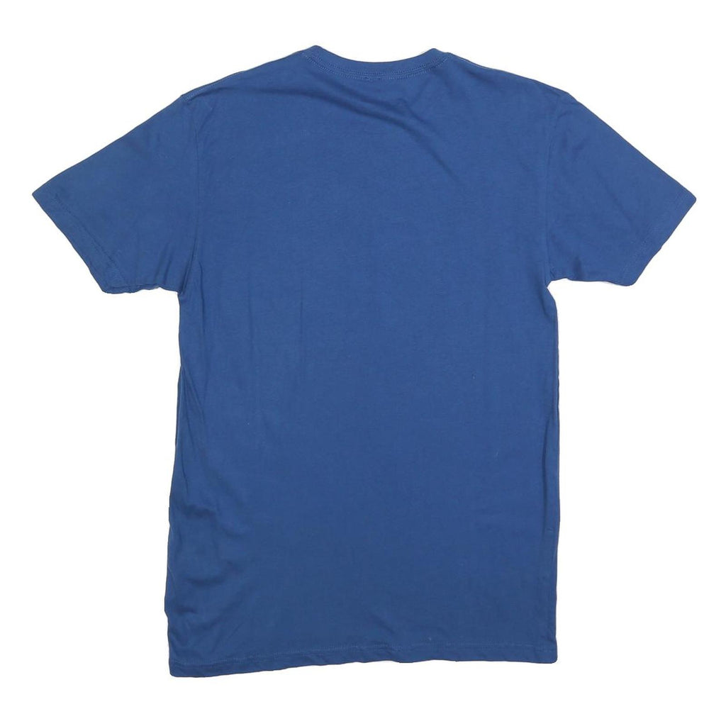 COCA COLA Mens Blue Graphic T-Shirt M Short Sleeve Crew Neck Korean Text Print