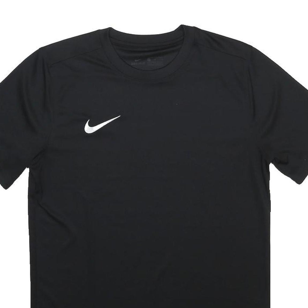 NIKE Mens Black Plain T-Shirt M Short Sleeve Crew Neck Sportswear