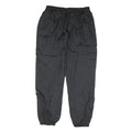REEBOK Mens Joggers Black L W32 L33 Elastic Waist Polyester Blend Activewear