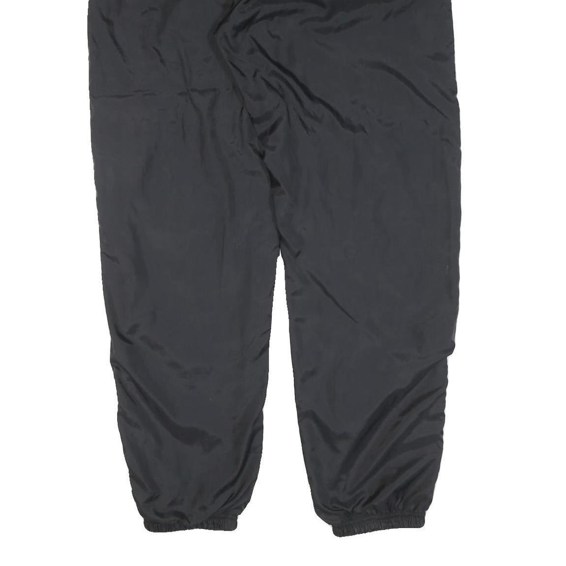 REEBOK Mens Joggers Black L W32 L33 Elastic Waist Polyester Blend Activewear