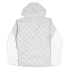 THE NORTH FACE Womens Grey & White Printed Outdoor Jacket L Polyester Blend Zip