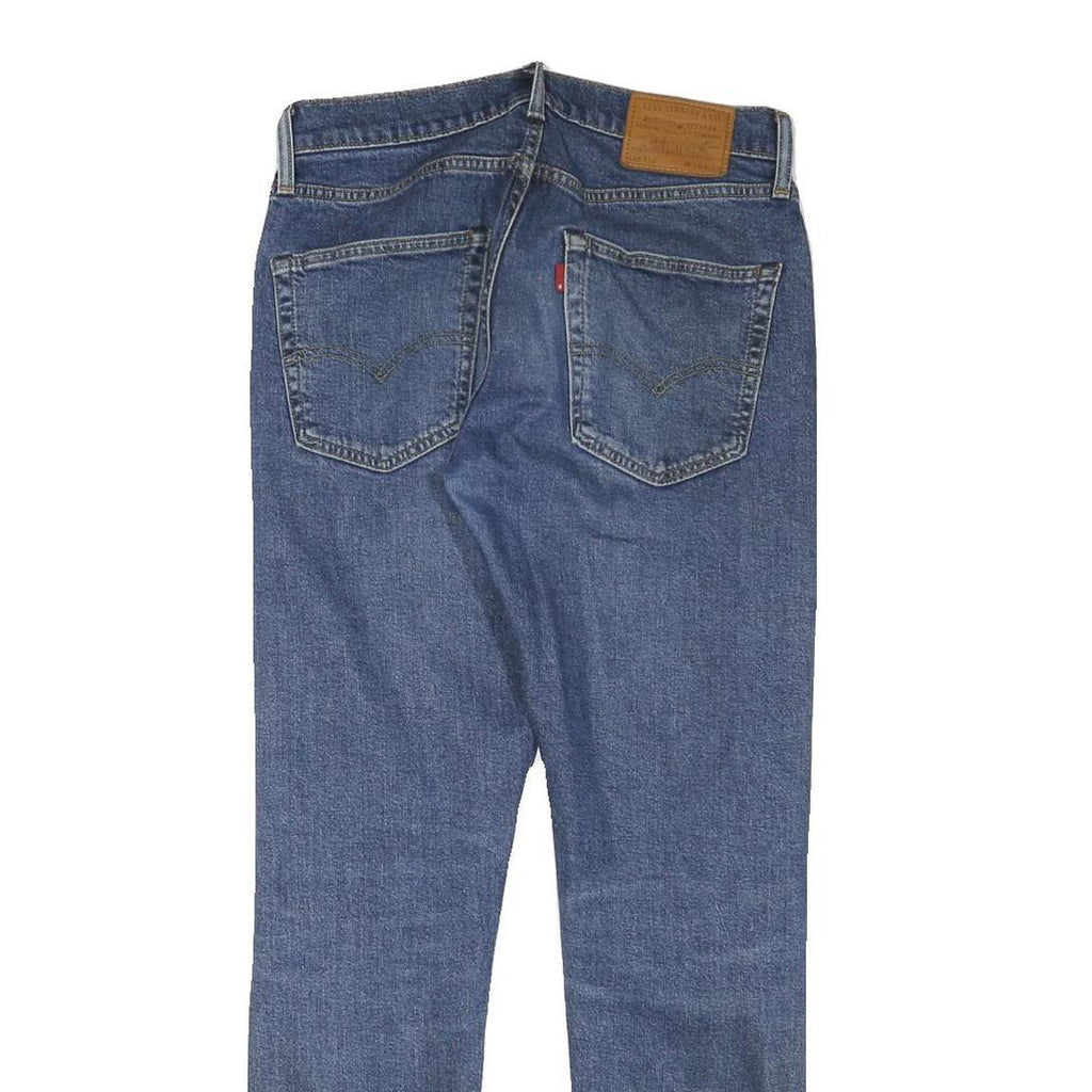LEVI'S 512 Mens Jeans Blue Slim Skinny Denim Medium W30 L30 Zip Cotton Blend