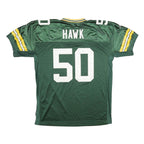 REEBOK Mens Green Polyester Football T-Shirt 2XL Short Sleeve V-Neck Sportswear