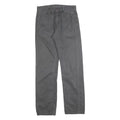 LEVI'S Mens Regular Fit Grey Cotton Blend Trousers W29 L32 Zip Closure Casual