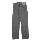 LEVI'S Mens Regular Fit Grey Cotton Blend Trousers W29 L32 Zip Closure Casual