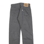 LEVI'S Mens Regular Fit Grey Cotton Blend Trousers W29 L32 Zip Closure Casual