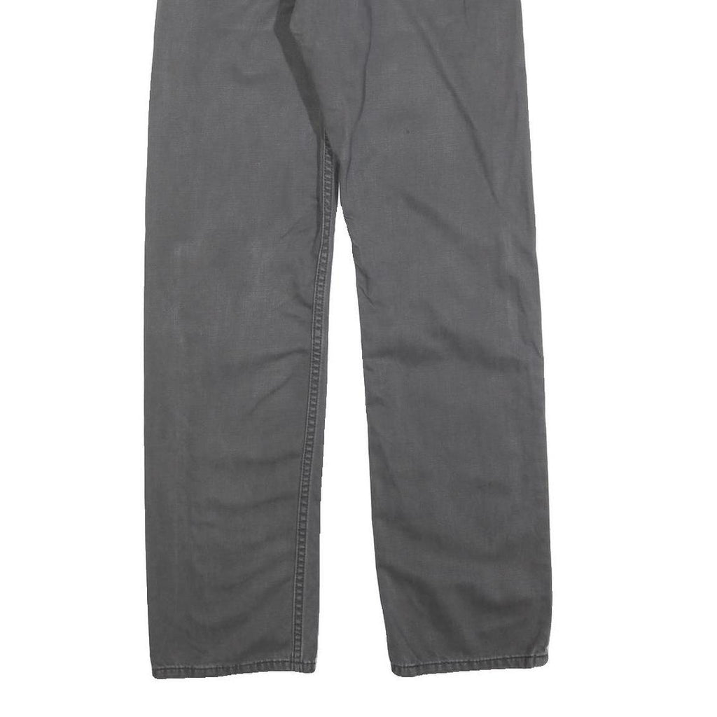 LEVI'S Mens Regular Fit Grey Cotton Blend Trousers W29 L32 Zip Closure Casual