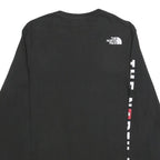THE NORTH FACE Mens Black S Long Sleeve Crew Neck Branded Logo Cotton T-Shirt