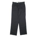 DICKIES Mens Regular Fit Black Cotton Blend Trousers W32 L32 Classic Workwear