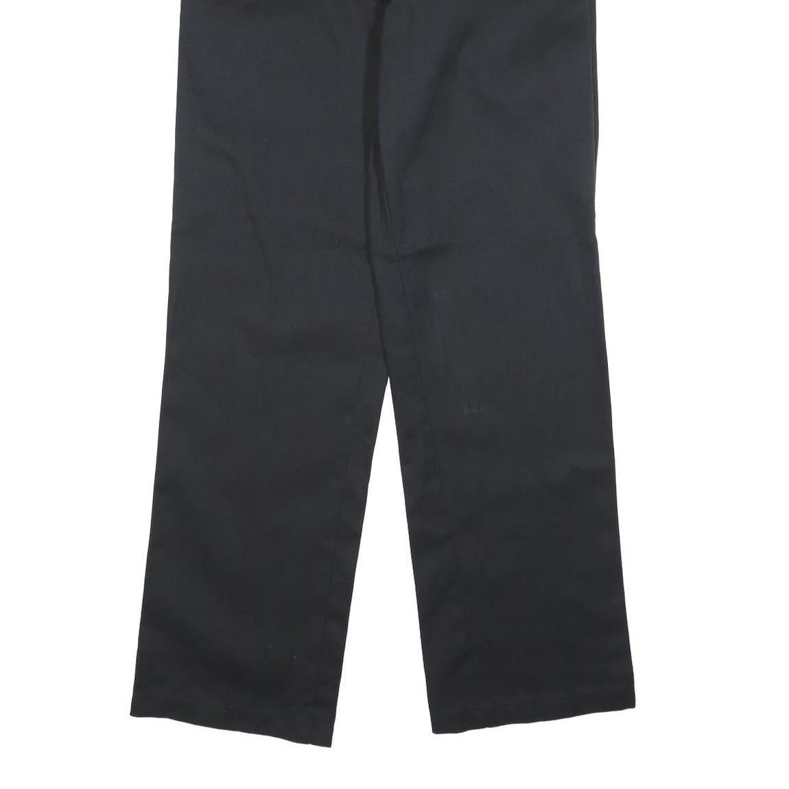 DICKIES Mens Regular Fit Black Cotton Blend Trousers W32 L32 Classic Workwear