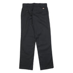 DICKIES Mens Regular Fit Black Cotton Blend Trousers W32 L32 Classic Workwear
