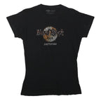 HARD ROCK CAFE Womens Black Amsterdam Graphic T-Shirt L Short Sleeve Crew Neck