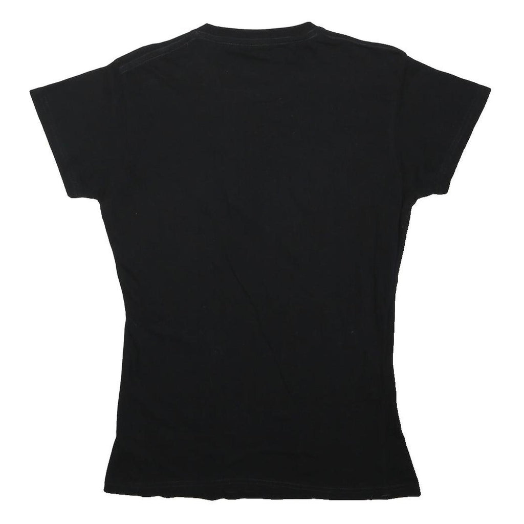 HARD ROCK CAFE Womens Black Amsterdam Graphic T-Shirt L Short Sleeve Crew Neck