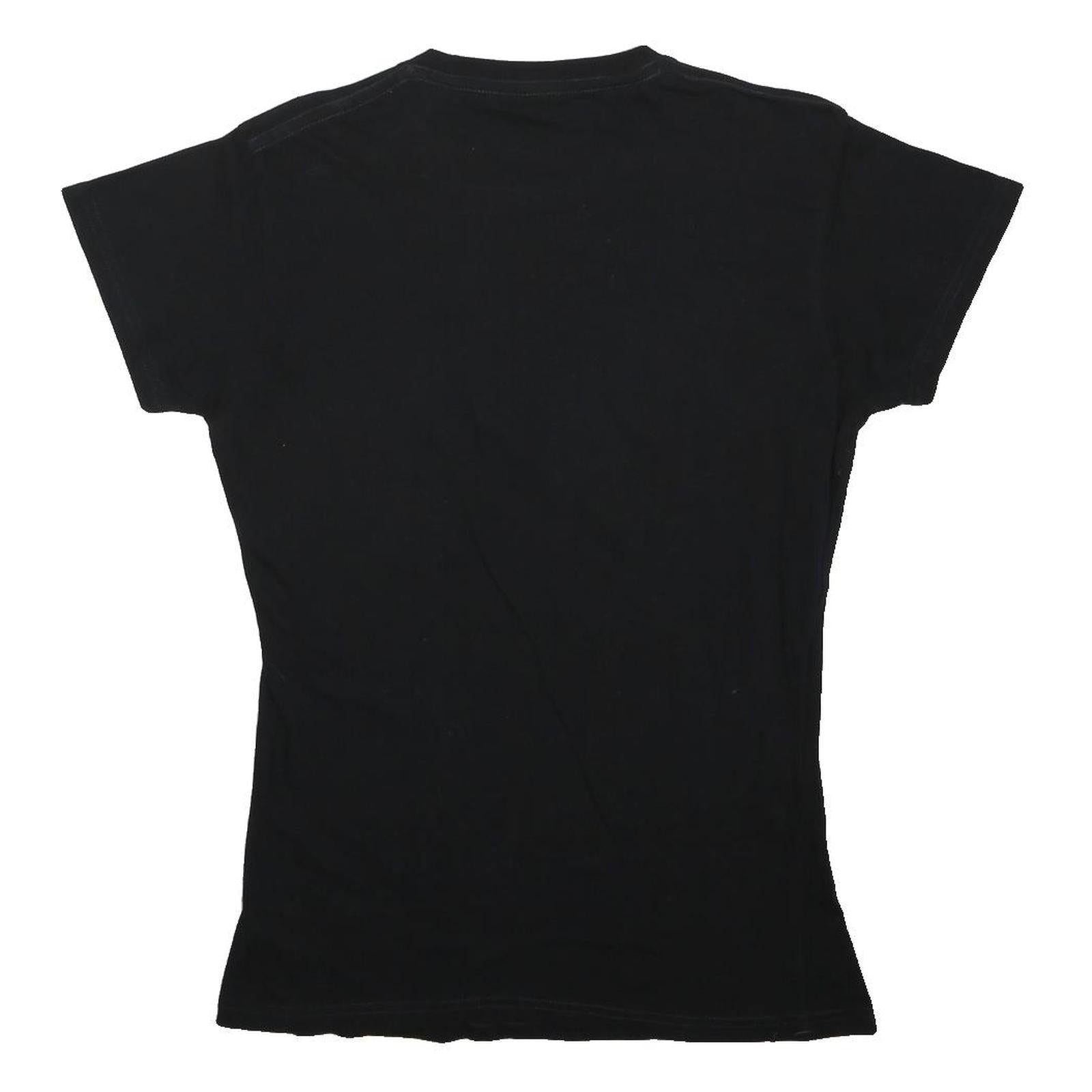 HARD ROCK CAFE Womens Black Amsterdam Graphic T-Shirt L Short Sleeve Crew Neck