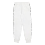 CALVIN KLEIN JEANS Mens Joggers White XS W26 L27 Cotton Blend Slim Tapered Logo
