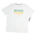 RUSSELL ATHLETIC Mens White Crystal Lake South Volleyball Graphic T-Shirt XL