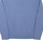 TED BAKER Mens Blue Patterned Plain Crew Neck Basic Knit Jumper M Cotton Blend