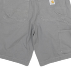 CARHARTT Mens Shorts Grey Casual L W30 Durable Workwear Pockets
