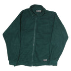 MOUNTAIN GEAR Mens Green Polyester Zip Jacket XL Fleece Outdoor Casual Warm
