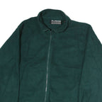 MOUNTAIN GEAR Mens Green Polyester Zip Jacket XL Fleece Outdoor Casual Warm