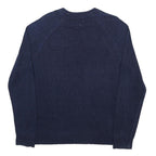 LEVI'S Mens Blue Plain Jumper Crew Neck Basic Knit M Cotton Comfortable Casual