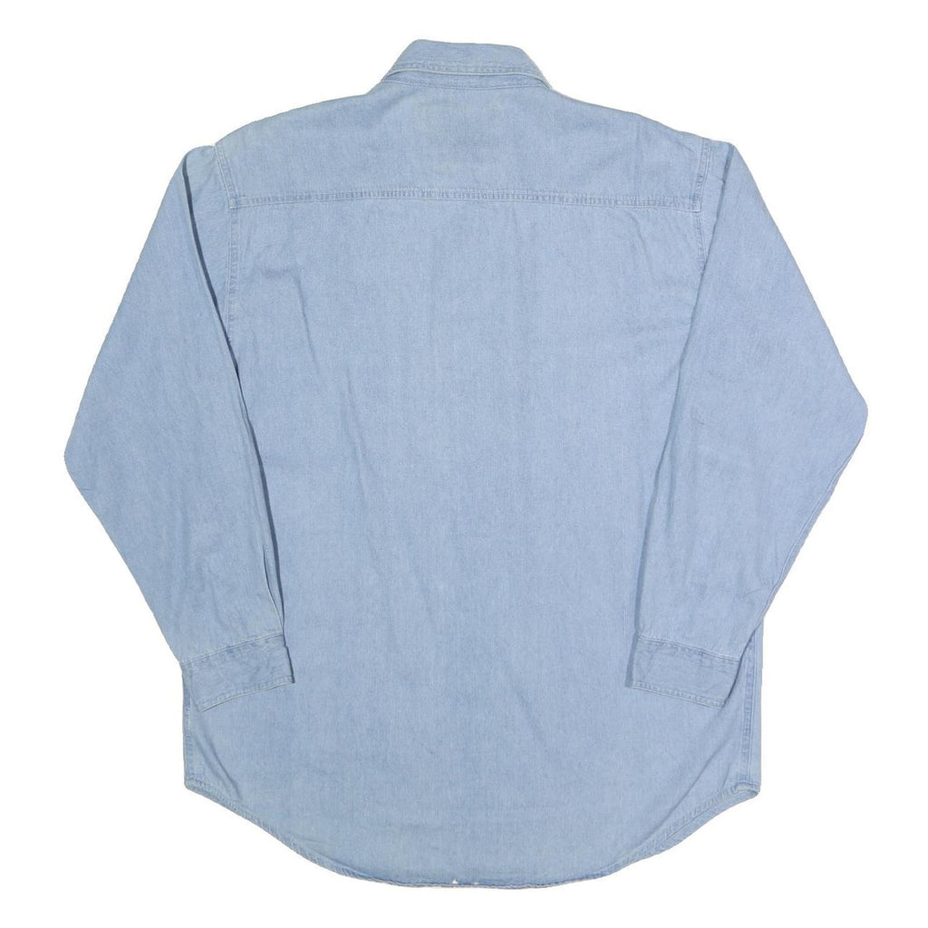 RIVIERA BLUES Mens Blue Cotton Shirt S Button-Down Collar Long Sleeve Casual