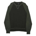 BANANA REPUBLIC Mens Black & Green Wool Blend Plain Crew Neck Basic Knit XL