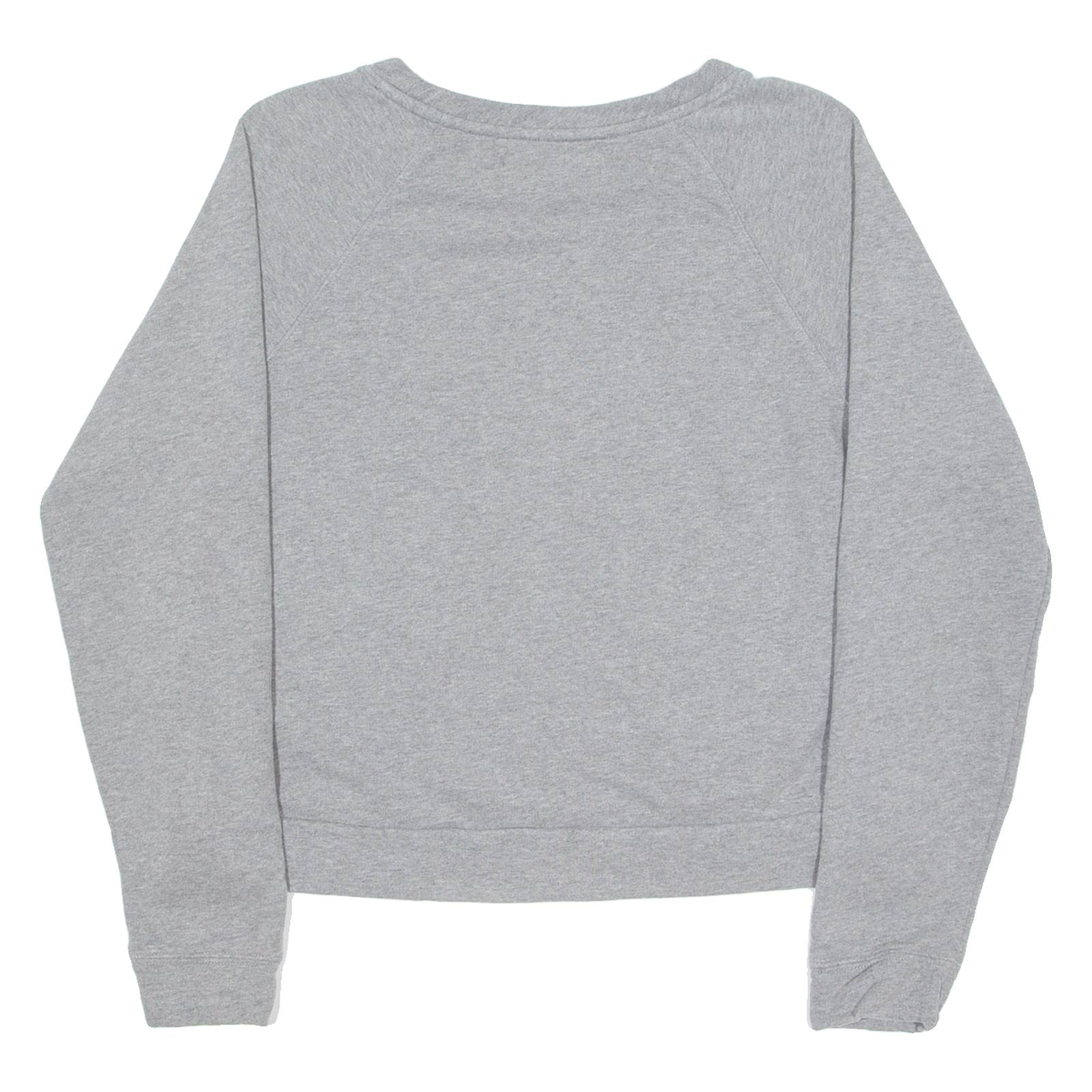 CALVIN KLEIN JEANS Cropped Womens Sweatshirt Grey Crew Neck M