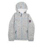 OCK Womens Grey Wool Blend Hooded Zip Jacket UK 12 Casual Wear Outdoor Layer