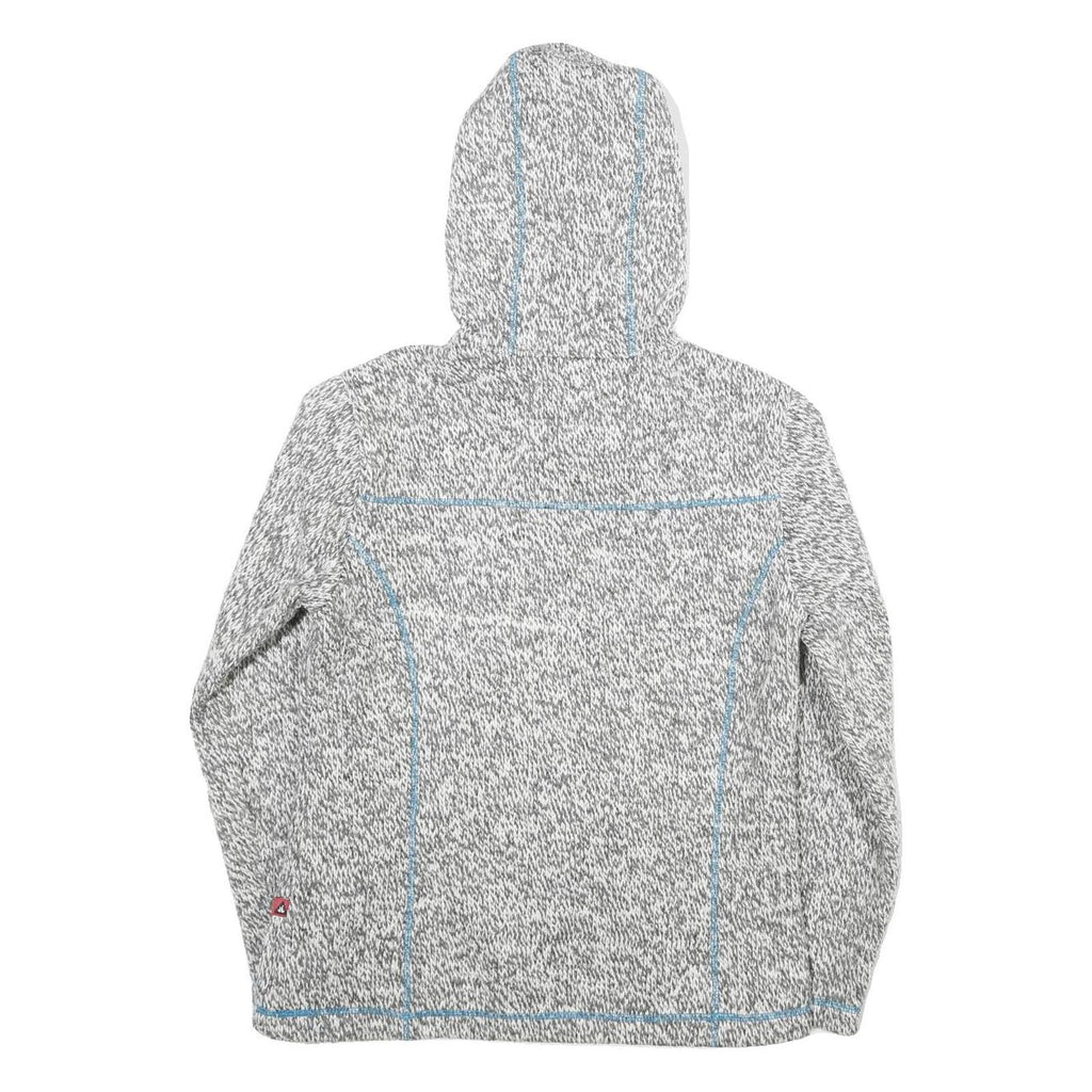 OCK Womens Grey Wool Blend Hooded Zip Jacket UK 12 Casual Wear Outdoor Layer
