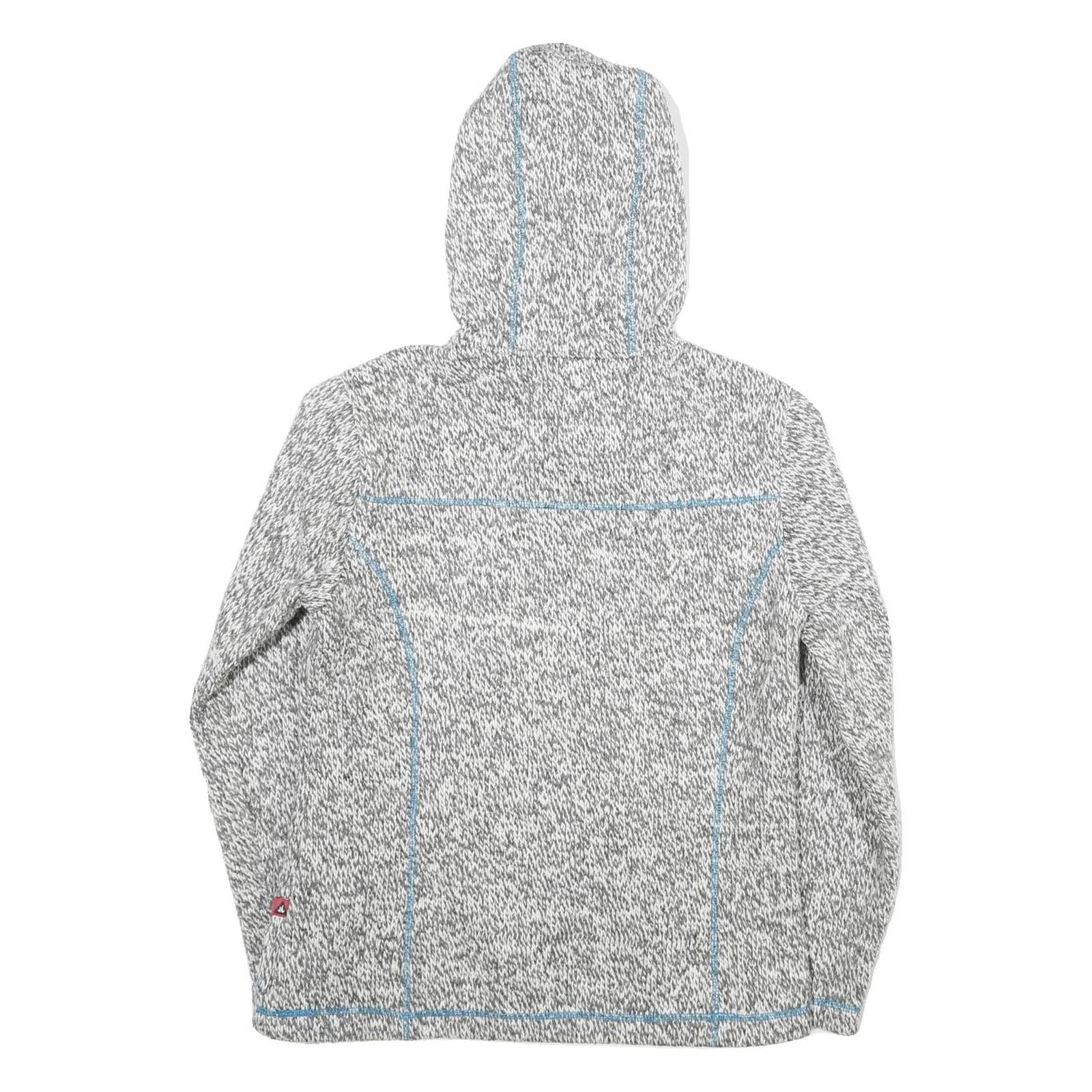 OCK Womens Grey Wool Blend Hooded Zip Jacket UK 12 Casual Wear Outdoor Layer