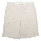 DICKIES Mens Shorts Beige Casual XL W40 Workwear Polyester Blend Logo