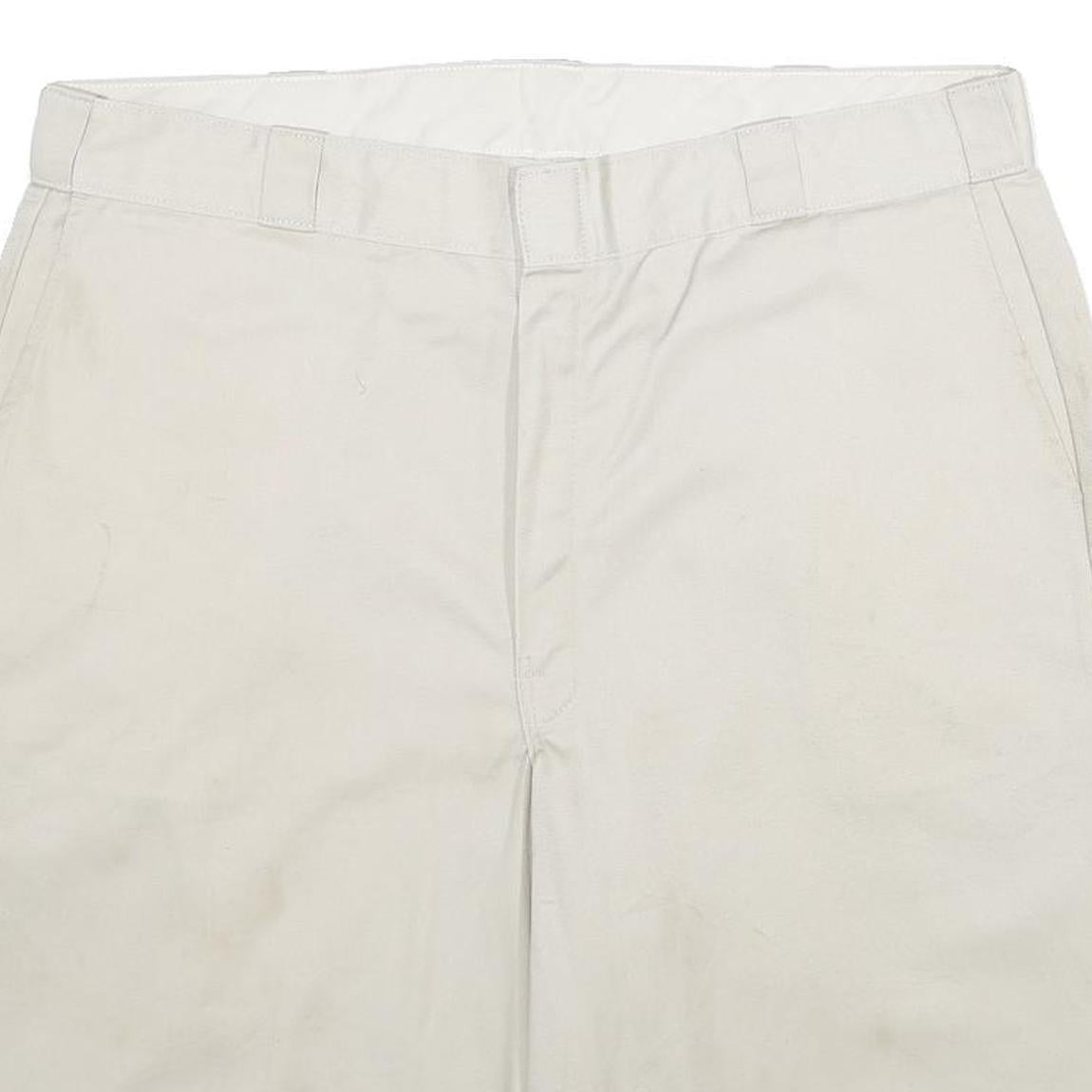 DICKIES Mens Shorts Beige Casual XL W40 Workwear Polyester Blend Logo
