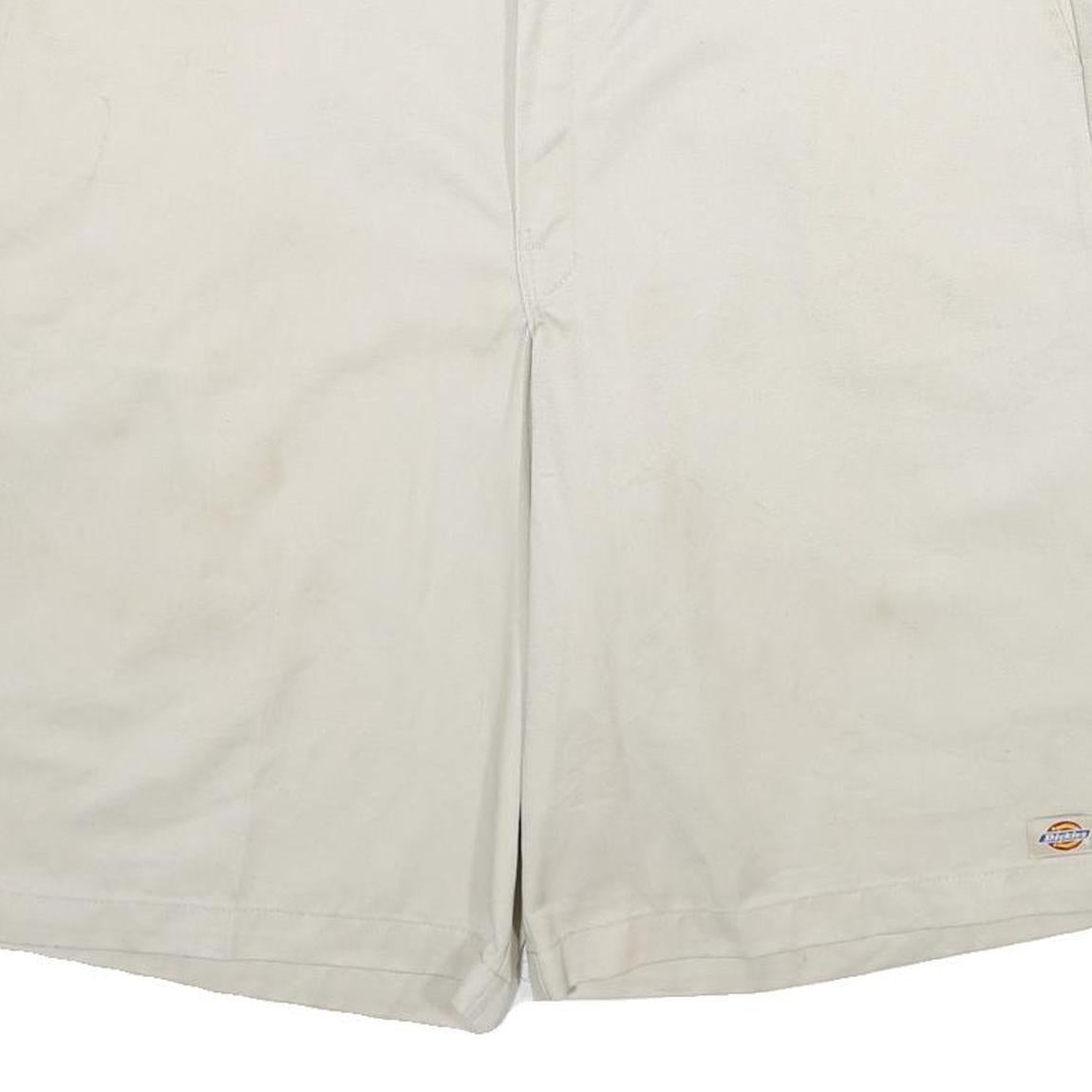 DICKIES Mens Shorts Beige Casual XL W40 Workwear Polyester Blend Logo