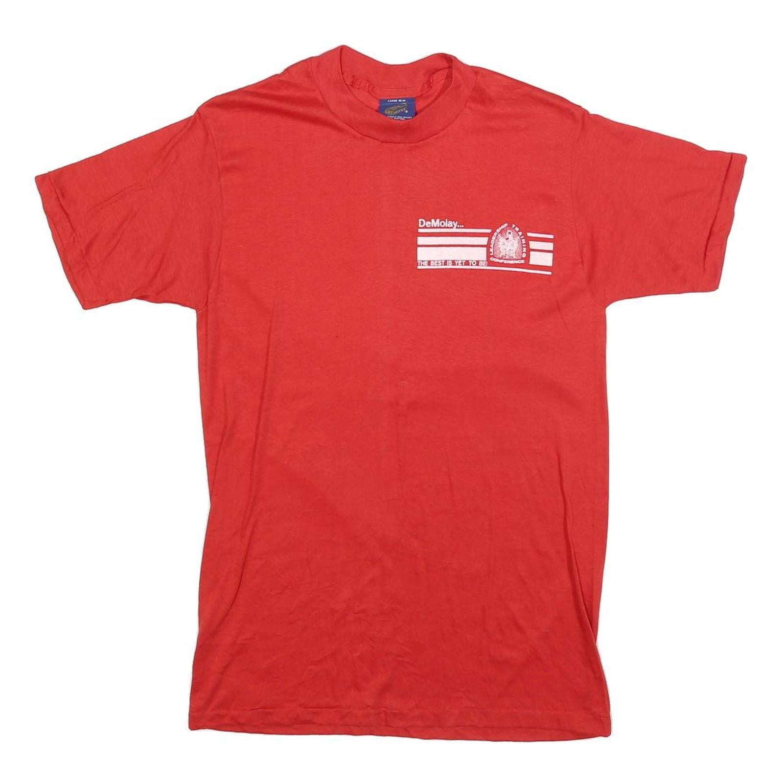 SNEAKERS Mens Red Graphic T-Shirt L Short Sleeve Crew Neck Cotton Blend