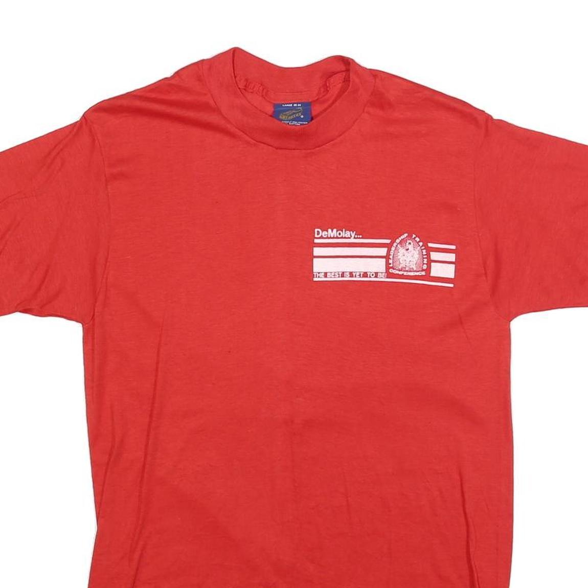 SNEAKERS Mens Red Graphic T-Shirt L Short Sleeve Crew Neck Cotton Blend